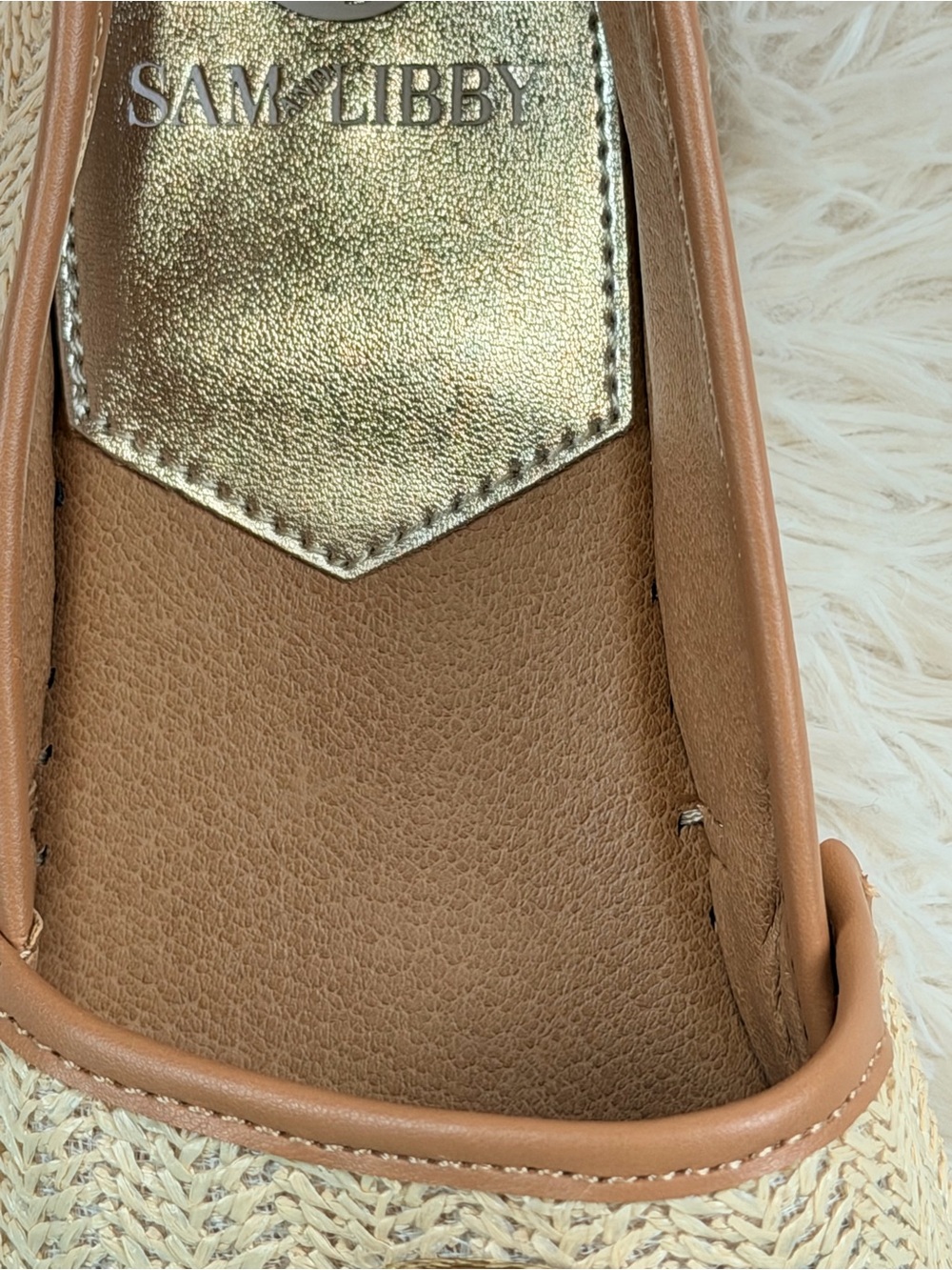 Sam & Libby Celeste 2 Espadrille Flats Raffia Tan Slip On 9 NEW Summer Coastal - Picture 11 of 14